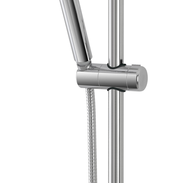 Supporto universale portadoccetta per asta saliscendi diametro da 18 a 25 mm Cromo | Feridras